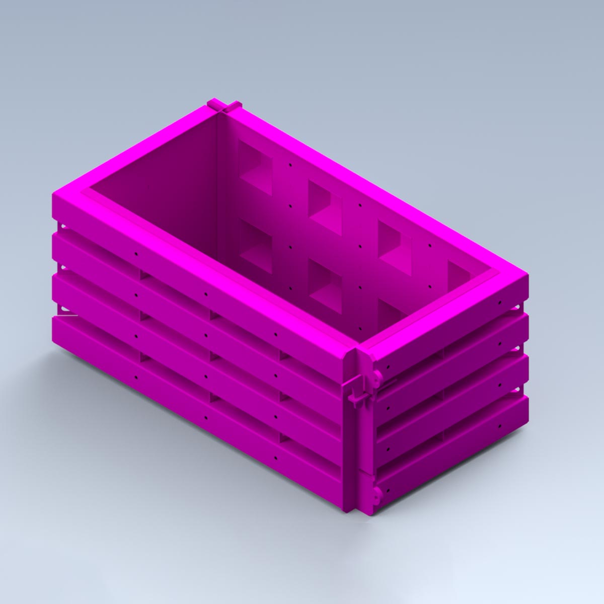 Stampo in acciaio per blocchi in cemento misure 120x60x60 cm